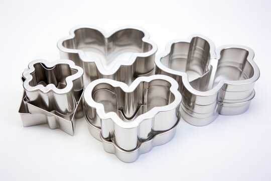Cookie Cutters , white background.