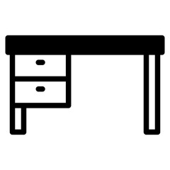  table with drawer icon