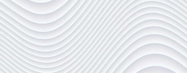 White striped pattern background, 3d lines design, abstract minimal white gray background for business presentation.