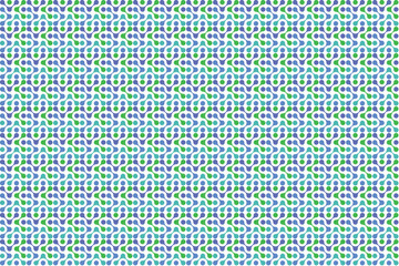 Illustration pattern, Abstract Geometric Style. Repeating of abstract multicolor of blue and green in circle shape on white background.