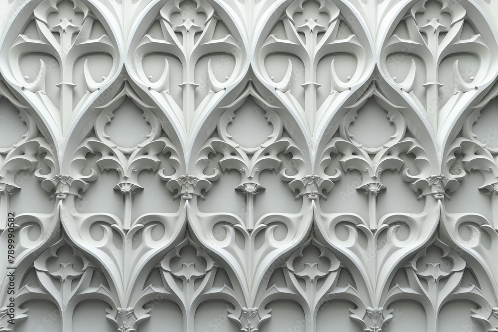 Poster sophisticated classical 3d pattern. gothic ornament. inspired by the gothic architecture. background