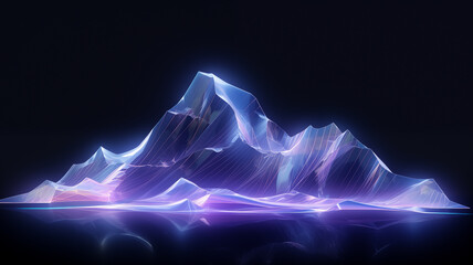 Dazzling and colorful artistic mountain 3D holographic scene background material
 - obrazy, fototapety, plakaty