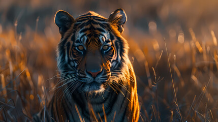 portrait of a tiger 4k wallpaper