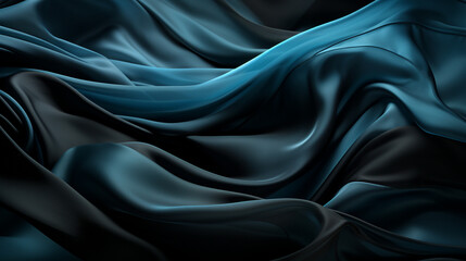Obraz premium black transparent fabric wallpaper background сreated with Generative Ai