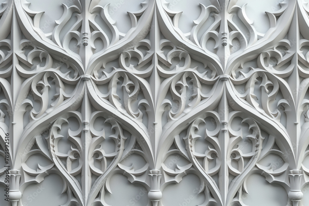 Poster sophisticated classical 3d pattern. gothic ornament. inspired by the gothic architecture. background