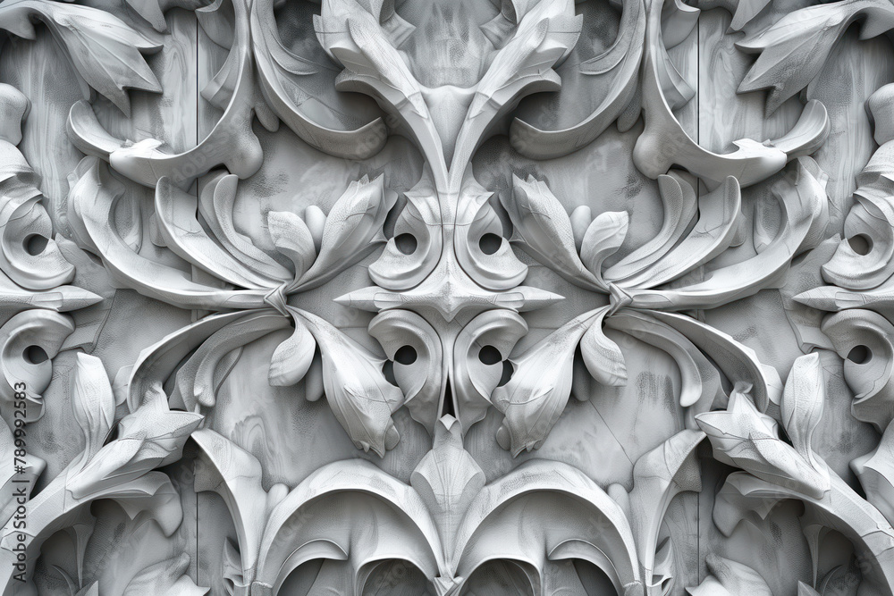 Poster sophisticated classical 3d pattern. gothic ornament. inspired by the gothic architecture. background