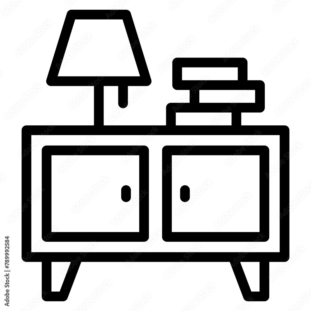 Poster Bedside table icon