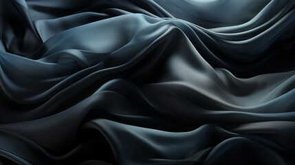 Obraz premium black transparent fabric wallpaper background сreated with Generative Ai