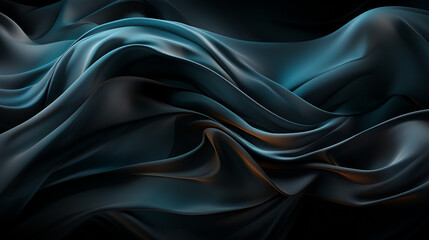 Obraz premium black transparent fabric wallpaper background сreated with Generative Ai