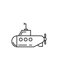 submarine icon, vector best line icon.