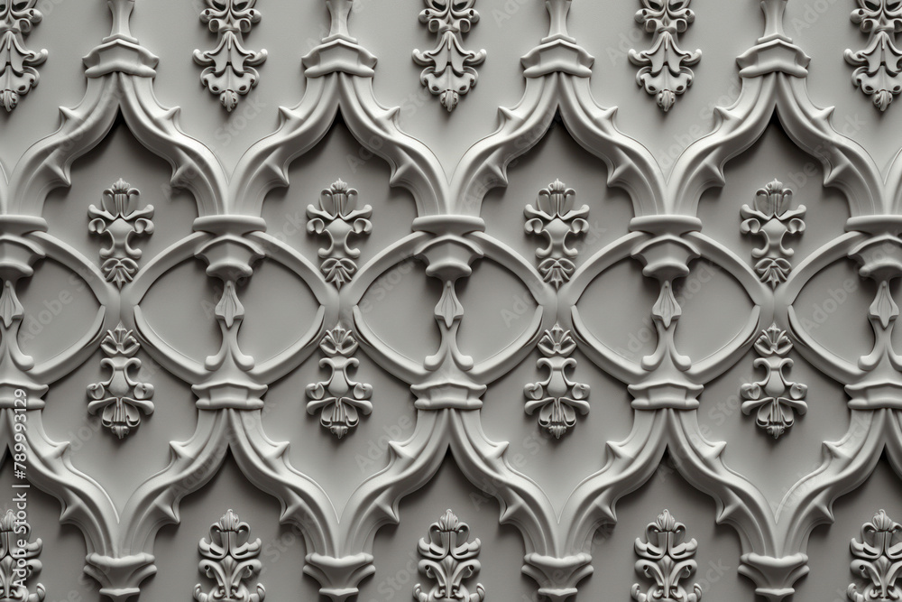 Poster sophisticated classical 3d pattern. gothic ornament. inspired by the gothic architecture. background