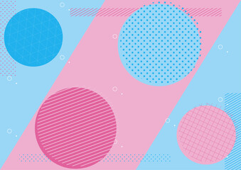 幾何学模様のドットとラインの背景（パターンは編集可能）