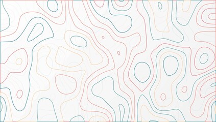 Abstract colorful topographic map design - obrazy, fototapety, plakaty