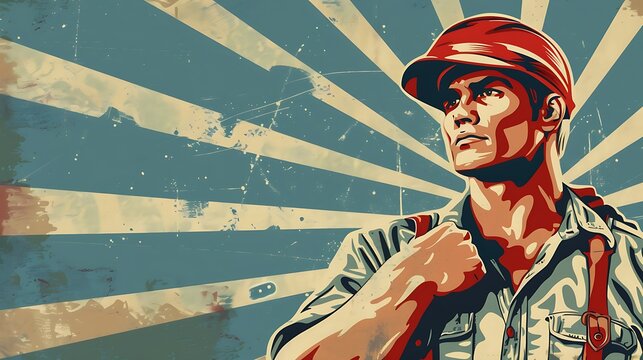 Classic Labor Day Banner Vintage Retro-Style Design