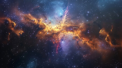 Fototapeta premium Milky Way Galaxy background with various very beautiful colors and shapes