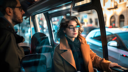 People using a shuttle transfer service