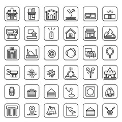 Set outline icons related to photography. Linear icon collection. Editable stroke сreated with Generative Ai