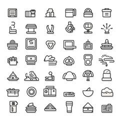 Set outline icons related to photography. Linear icon collection. Editable stroke сreated with Generative Ai