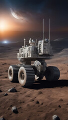 Fototapeta premium Rover on a sandy landscape