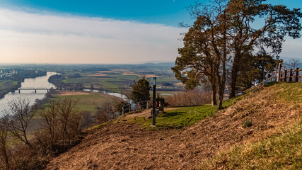 Cloudy spring day at Mount Bogenberg, Bogen, Danube, Bavaria, Germany