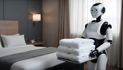Hotel service by robot