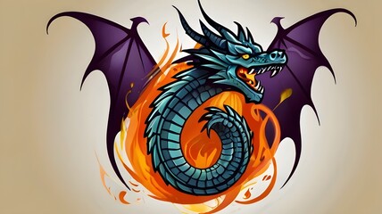 chinese dragon tattoo An epic vector logo for 