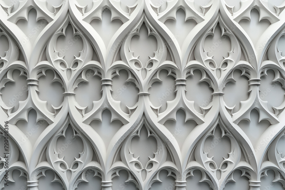 Poster sophisticated classical 3d pattern. gothic ornament. inspired by the gothic architecture. background
