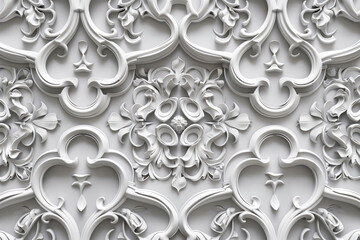 Sophisticated classical 3d pattern. Gothic ornament. inspired by the gothic architecture. Background image. Created with Generative AI technology.