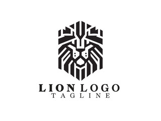 Lion logo design vector template. lion head logo design icon vector illustration