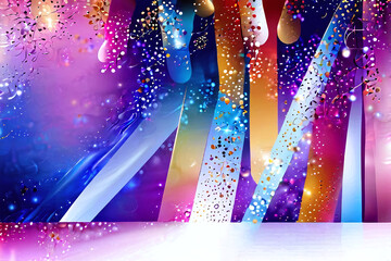 Abstract light blur and bokeh effect background. Vector defocused glittering glow