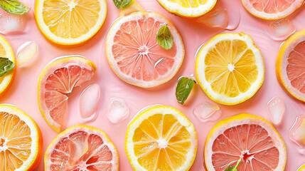 citrus fruit slices background