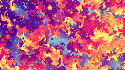 A vibrant and captivating pattern of abstract colors to use as a textured background - obrazy, fototapety, plakaty