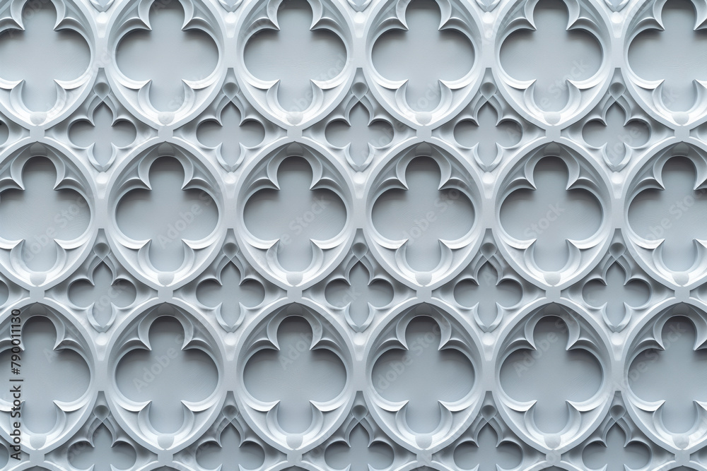 Poster sophisticated classical 3d pattern. gothic ornament. inspired by the gothic architecture. background