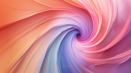 Obraz premium Smooth wall with a swirling vortex of gradient colors, symbolizing growth or change