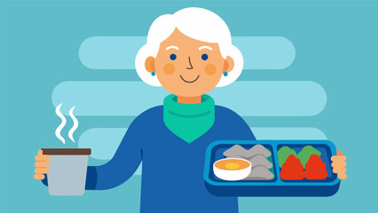 A meal assistance program for elderly individuals providing readytoeat frozen meals that can be reheated and enjoyed during an illness or post