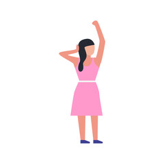 the teacher's pose is greeting teacher
