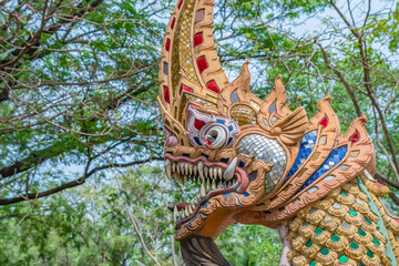 Temple Wat Samphran. Blue Temple, Thailand, architecture of Asia
