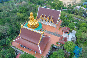 Temple Wat Samphran. Blue Temple, Thailand, architecture of Asia