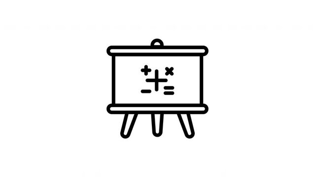 Maths animated icon with alpha channel. Perfect for project and presentations