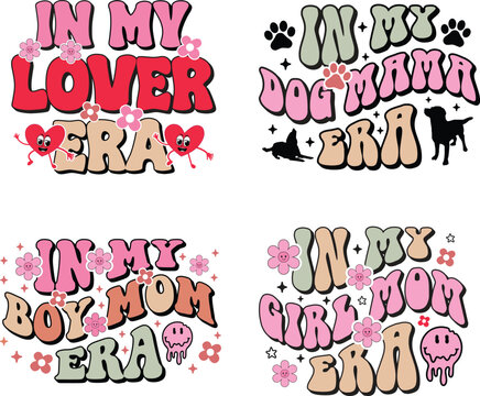 Retro In My Era Sublimation Bundle, Retro In My Era Svg Bundle, In My Mom Era Svg, In My Family Era Svg, In My Dance Era Svg, In My Cheer Mom Era Svg, In My Swiftie Era Svg, Era Svg Design Bundle,