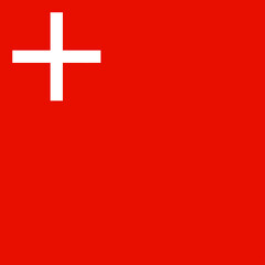 Obraz premium Flag of the Canton of Schwyz in Switzerland.