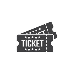 Ticket icon in flat style. Coupon vector illustration on isolated background. Voucher sign business concept. - 790025506