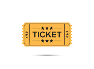 Ticket icon in flat style. Coupon vector illustration on isolated background. Voucher sign business concept. - 790025517