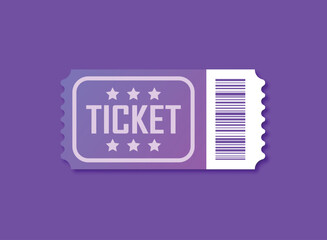 Ticket icon in flat style. Coupon vector illustration on isolated background. Voucher sign business concept. - 790025520