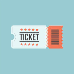 Ticket icon in flat style. Coupon vector illustration on isolated background. Voucher sign business concept. - 790025522
