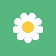 Daisy chamomile icon in flat style. Flower vector illustration on isolated background. Floral sign business concept. - 790025533