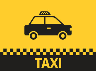 Taxi service icon in flat style. Cab vector illustration on isolated background. Delivery company sign business concept. - 790025544