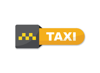 Taxi service icon in flat style. Cab vector illustration on isolated background. Delivery company sign business concept. - 790025556