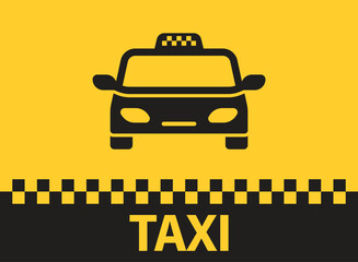 Taxi service icon in flat style. Cab vector illustration on isolated background. Delivery company sign business concept. - 790025574