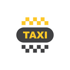 Taxi service icon in flat style. Cab vector illustration on isolated background. Delivery company sign business concept. - 790025577